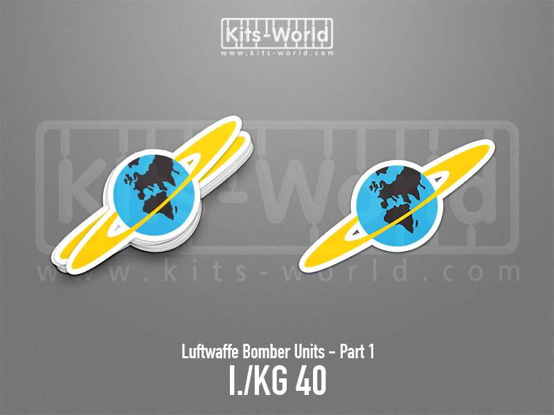 Kitsworld SAV Sticker - Luftwaffe Bomber Units - I./KG 40 W:100mm x H:68mm 